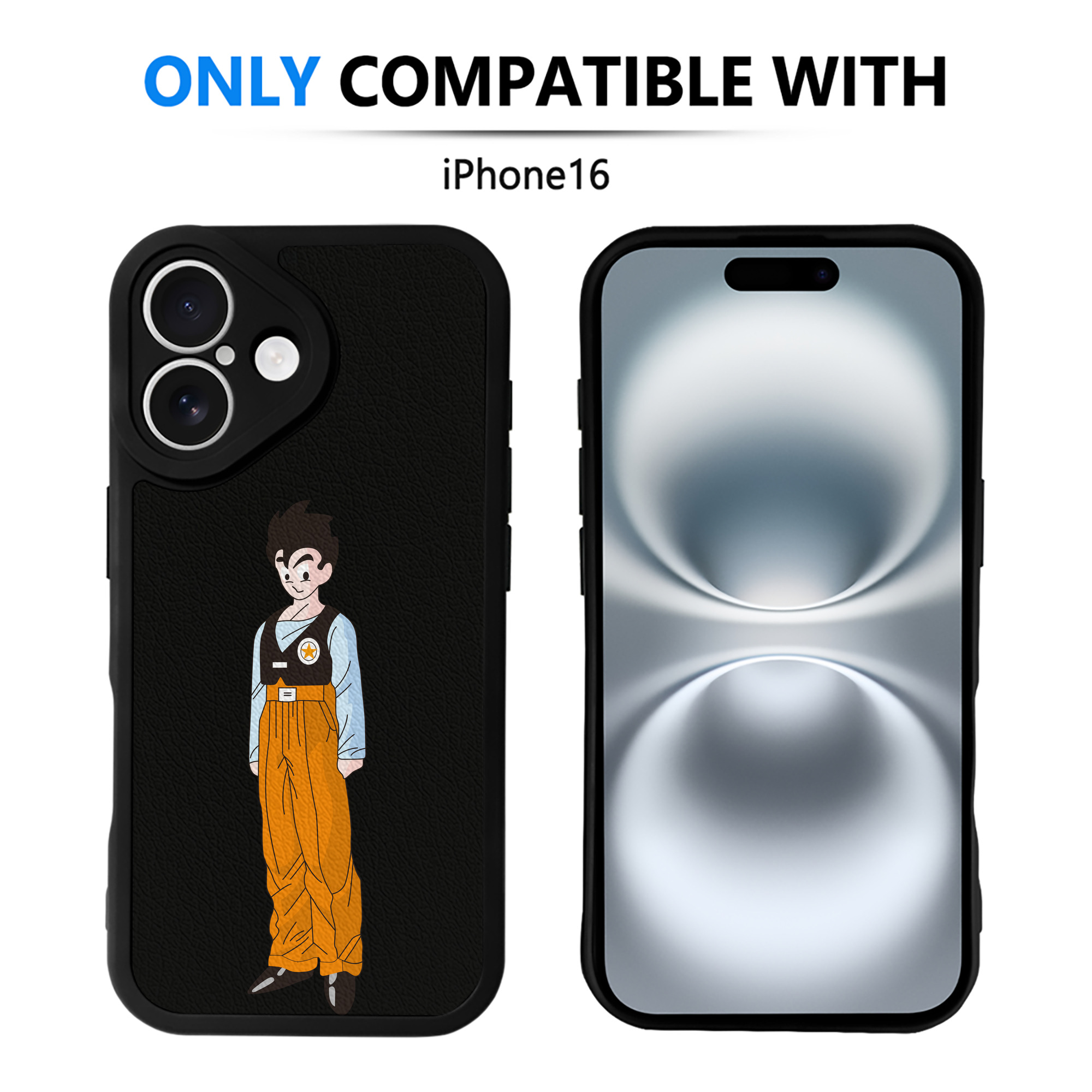 （画像用） ドラゴンボール DRAGON BALL 【iPhone 16シリーズ対応】シリコンスマホケース（レザー調） 材質：シリコン